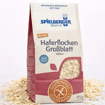 Produktbild von Spielberger  Glutenfreie Haferflocken Großblatt demeter - 475g - 1 Beutel