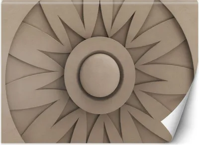 Produktbild von Vlies fototapete 3D Abstraktion Rosette 400x280 cm Feeby Beige inkl. Kleber einfache Montage
