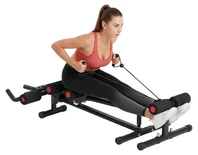Imagen del producto de Entrenador abdominal - Rojo - 7,8 kg - Acero aleado - Para uso en casa y en gimnasios