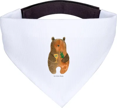 Produktbild von Mr. & Mrs. Panda Hundehalstuch Bär Konfirmation - Weiß - Geschenk, Halstuch Hund, Teddy, Tuch, Evangelisch, Kirche, Für Hunde, Gottesdienst