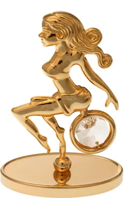Produktbild von Sternzeichen Metallfigur vergoldet Kristallelemente (70-80mm) Jungfrau