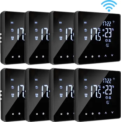 Produktbild von 8X Tuya WiFi Smart Raumthermostate fußbodenheizung Warmwasserbereitung Thermostat  Temperaturregler, App-Steuerung 3A - Schwarz
