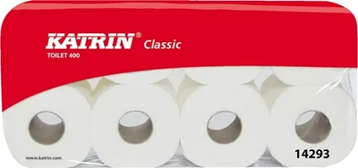 Immagine prodotto di KATRIN® 14293 Carta igienica Classic 400 - 2 veli, bianca, 6x 8 rotoli da 400 fogli ciascuno
