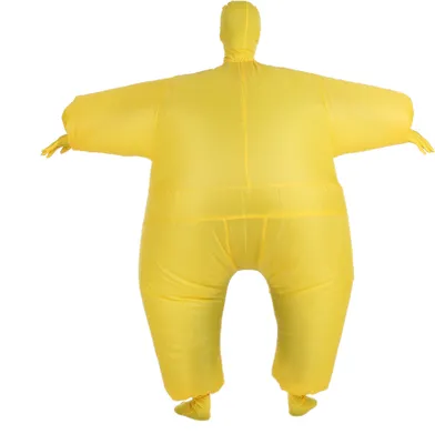 Obrázek produktu pro Decdeal Zábavné dospělé velikosti nafukovací celotělový kostým oblek Air Blown Powered Blow Up kostým Halloween Sportovní strana Tuk nafukovací kombinéza kostým