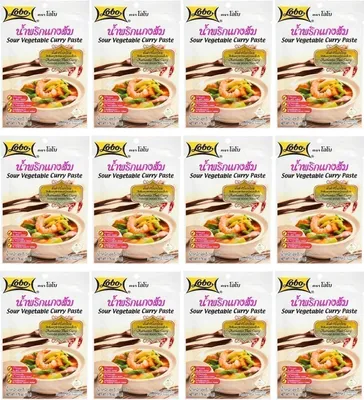 Produktbild von Lobo Thai Curry Paste für Saures Gemüse 12x50g