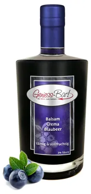Zdjęcie produktu dla Krem balsamiczny z borówkami, 0,35L, 3% kwasowości, z oryginalnym Crema di Aceto Balsamico di Modena IGP
