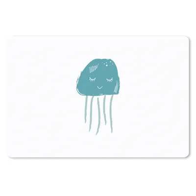 Produktbild von MuchoWow® Mauspad Mousepad Qualle - Meer - Blau - Aquarell 27x18 cm - Mousepads - Maus Mat - Pad - Mausunterlage - Büroartikel - Desk Matten