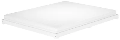 Produktbild von Futonbett weiß 160x200 flach extra niedriges Loftbett Kiefer V-60.47W-16Rollrost und Matratze inkl.