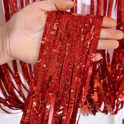 Image de Rideau à paillettes pour décoration de mariage, 1 mètre x 3 mètres