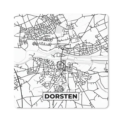 Produktbild von MuchoWow® Mauspad Mousepad Karte - Dorsten - Stadtplan - Karte 20x20 cm - Mousepads - Maus Mat - Pad - Mausunterlage - Desk Mat - Bureauartikeln