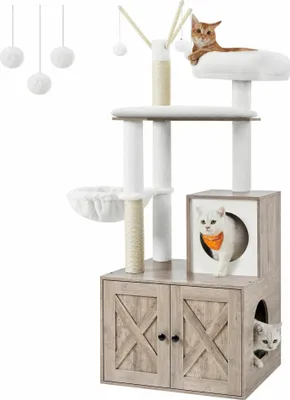 Zdjęcie produktu dla Drapak dla kota z kuwetą 2 w 1  140 cm