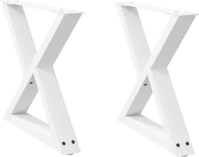 Zdjęcie produktu dla vidaXL Nogi do stolika kawowego 2 szt. Biały 60x(42-43,3) cm Stalowy