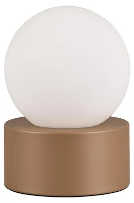 Zdjęcie produktu dla Lampa stołowa Countess brązowo-biała 1xE14x25W szkło wym:17x12x12cm IP20 RL