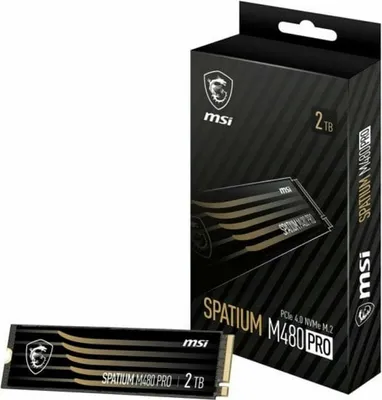 Immagine prodotto di MSI SPATIUM M480 PRO PCIE 4.0 NVME M.2 2TB internal solid state drive PCI Express 4.0 3D NAND