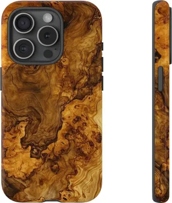 Produktbild von Edle Maserholz-Optik – Hülle Kompatibel mit iPhone 15 Pro