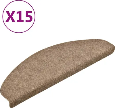 Obrázek produktu pro Schodové rohože samolepicí 15 ks 65 x 21 x 4 cm béžové, půlkulaté, velké