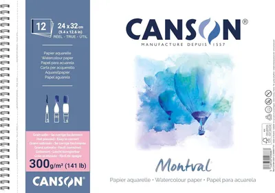 Produktbild von CANSON Zeichenpapierblock "Montval" 240 x 320 mm 300 g/qm 12 Blatt