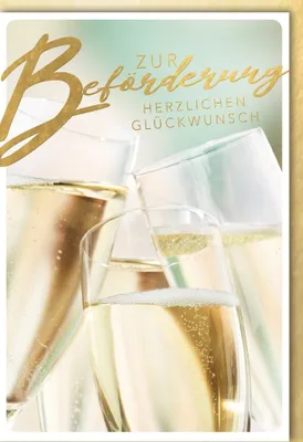 Produktbild von Beförderung - Glückwunschkarte im Format 11,5 x 17 cm mit Umschlag - S