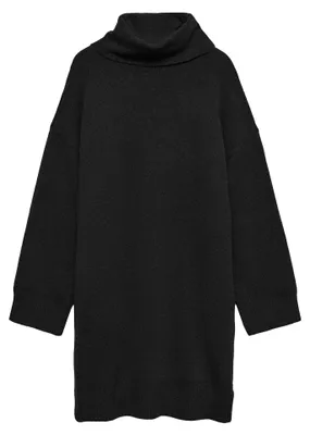 Productafbeelding van Vero Moda - Truienjurk voor dames, met kraag, jersey, model GT32150 (maat 34 EU) (zwart)
