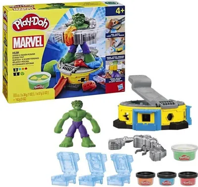 Immagine prodotto di Play-Doh Hulk Smash It. Modeling Clay Set with Hulk Figure. Ages 4+. Marvel