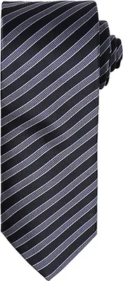 Produktbild von Premier Workwear PR782 | Double Stripe Tie / Breite 3' / 7,5 cm / Länge 57' / 144 cm - Farbe: Red/Black - Größe: One Size