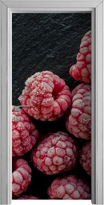 Produktbild von Tür Selbstklebende 90x210 cm Türfolie Türtapete Klebefolie -  gefrorene Himbeere