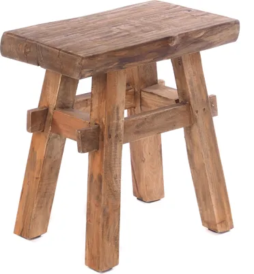 Produktbild von HOLZ HOCKER "VINTAGE 40" | Hartholz, 43x45 cm (HxB) | Sitzhocker | Farbe: 01 natur-vintage