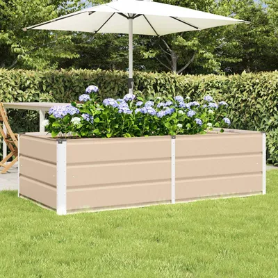 Produktbild von Bestmöbel Pflanzkübel Elfenbein 160 x 80 x 45 cm Stahl - Beete CC291522