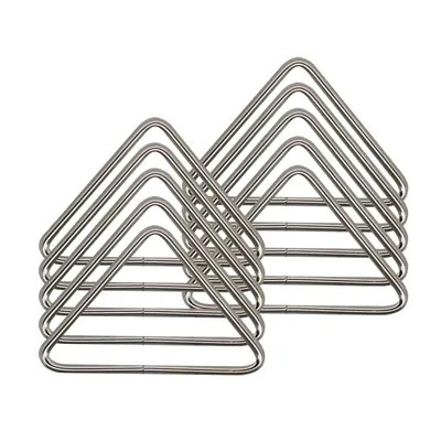 Produktbild von 10 Metall Dreiecke Triangeln silbern Ring für Gurtband Gürtel Taschen und mehr