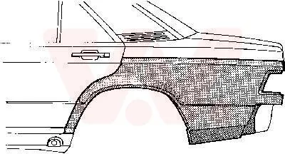 Produktbild von VAN WEZEL Seitenwand Reparaturblech passend für MERCEDES-BENZ 190 (W201)