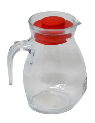 Immagine prodotto di Bormioli Rocco accessorio da cucina brocca/caraffa in vetro 144 cl con coperchio in rosso