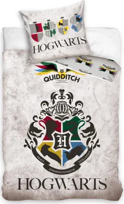 Obrázek produktu pro Carbotex Bavlněné povlečení 140x200 Harry Potter Bradavice šedá C24