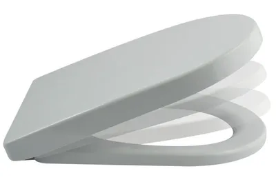 Produktbild von WC Sitz - Toilettensitz - Weiß - 43x36 Cm - Antibakteriell - Abnehmbar - Langsame Schließung - Toilettendeckel
