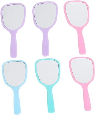 Produktbild von Schminkspiegel - Handspiegel Set - Täglich Make-up - Tragbar Kompakt Größe - 6 Stck - Verschiedene Farben