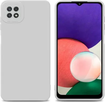 Produktbild von Cadorabo Hülle für Samsung Galaxy A22 5G Schutz Hülle in Weiß TPU Silikon Etui Case Handyhülle