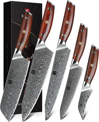 Produktbild von XINZUO Küchenmesser Set 5er Damaststahl Profi Messerset Schärfe Ergonomisch - Yi Serie
