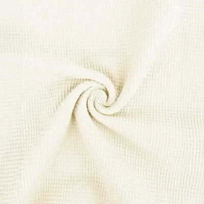 Productafbeelding van Katoenen wafelstof, 50 cm per meter, Tiny - 50 x 150 cm - Crèmekleurig | van Craft Loom