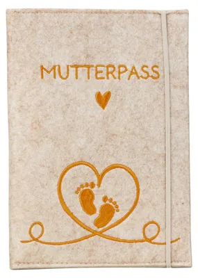 Produktbild von Mel-O-Design 1191 Mutterpasshülle Filz mit Fächern beige