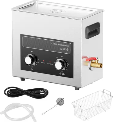 Immagine prodotto di SucceBuy Pulitore a ultrasuoni da 6L, macchina a cavitazione sonica da 180 W con riscaldatore e timer, macchina per la pulizia digitale di strumenti di orologeria, occhiali, monete, parti metalliche