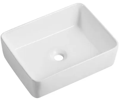 Obrázek produktu pro sklokeramikaO - Umyvadlo keramické Lorenzo - na desku - bílá lesklá - 48x37 cm