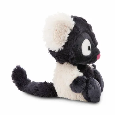 Produktbild von Nici Kuscheltier Lemur Ruffi, Recycling-Polyester, Grau, Weiß, 18 cm, 49803