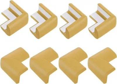 Image de Protections d'angle, lot de 8, en mousse souple, marron