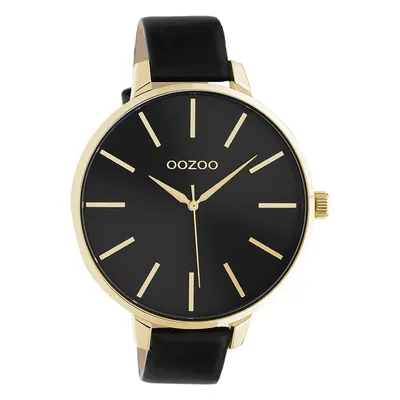 Produktbild von Oozoo Armbanduhr schwarz Leder Timepieces Damen Analog-Quarzuhr UOC10844