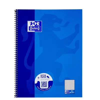 Obrázek produktu pro Oxford 100050358, Obrázek, Modrá, A4, 80 listy, 90 g/m², Čtverečkovaný papír