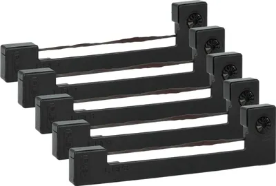 Produktbild von vhbw 5x Farbband Schriftband kompatibel mit Epson M 180, M 181, M 191, M 192, M 164, M 163, M 183, M 182, M 185, M 190 Nadeldrucker, Bondrucker - Lila