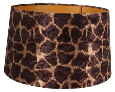 Productafbeelding van Lampenkap 50 cm - Girafprint - Bruin - Stof
