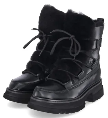 Image de Australia Luxe Collective, bottes d'hiver pour femmes, modèle WESTWARD, couleur noire, en cuir et textile, taille 42
