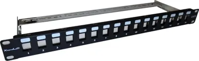 Obrázek produktu pro XtendLan Patch panel 19", 16 portů, Cat6a, stíněný, s keystone