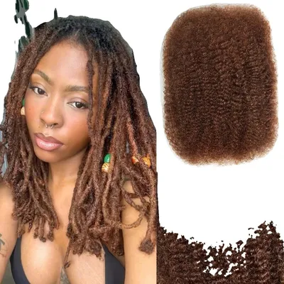 Image de Extensions en cheveux naturels, boucles frisées, coiffage polyvalent, n° 4, lot de 7 pièces, 45 cm