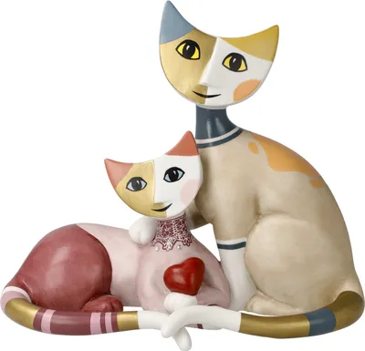 Produktbild von Goebel - Katzenfigur Vivien e Peppie - Rosina Wachtmeister Katzenwelt - Limited Edition - Farbe bunt - Dekofigur